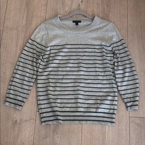 Gray Striped J Crew Tippi Sweater